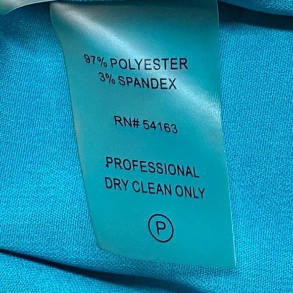 Calvin Klein Career Blouse Women's XL Marine Green Sleeveless Tie-Front Top EUC - Picture 4 of 7